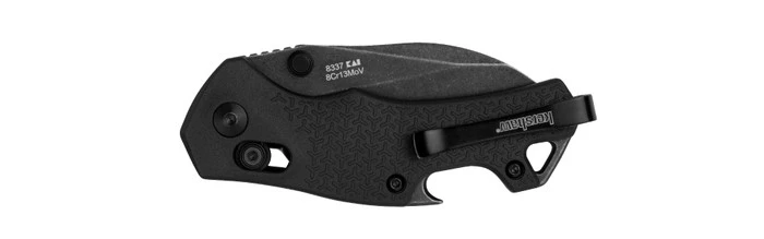 Kershaw Craze Folding Knife Black GFN Handle 8Cr13MoV Reverse Tanto Plain Black Blade KS8337 2 Kershaw Craze Folding Knife Black GFN Handle 8Cr13MoV Reverse Tanto Plain Black Blade KS8337 - Image 2
