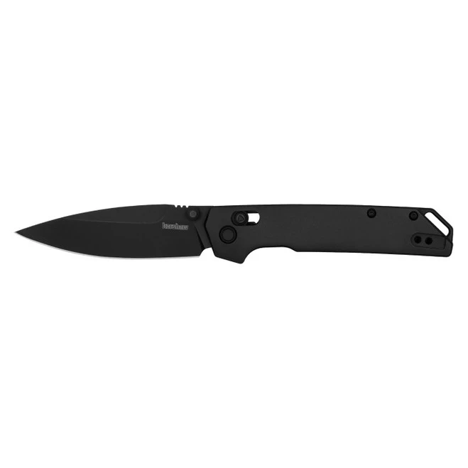Kershaw Iridium Folding Knife Black Aluminum Handle D2 Plain Black Blade KS2038BLK 1 Kershaw Iridium Folding Knife Black Aluminum Handle D2 Plain Black Blade KS2038BLK