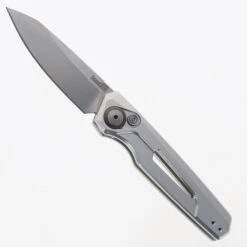Kershaw Launch 11 Side Opening Auto Knife Raw Aluminum Handle CPM154 Reverse Tanto Plain Edge Stonewash Finish 7550RAW