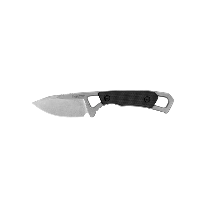 Kershaw Brace Fixed Blade Knife Black/Silver Stainless Steel Handle Drop Point Plain Edge KS2085 1 Kershaw Brace Fixed Blade Knife Black/Silver Stainless Steel Handle Drop Point Plain Edge KS2085