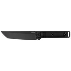 Kershaw Atreides Fixed Blade Knife Black Polypropylene Handle 65Mn Tanto Plain Black Blade 1088