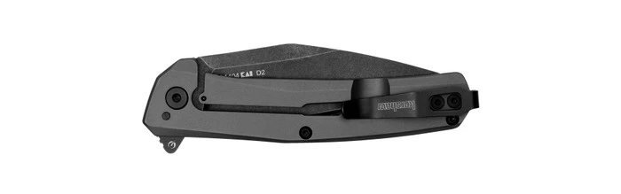 Kershaw Flyby Folding Knife Gray PVD Handle D2 Wharncliffe Plain Edge 1404 2 Kershaw Flyby Folding Knife Gray PVD Handle D2 Wharncliffe Plain Edge 1404 - Image 2