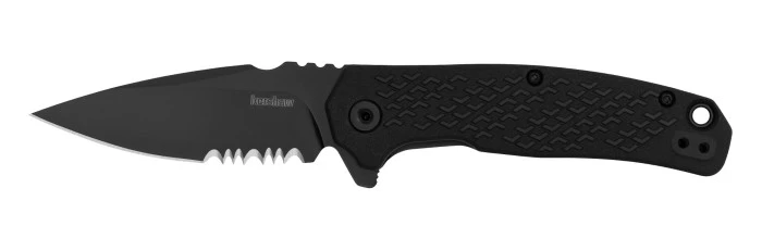 Kershaw Conduit Black Glass-Filled Nylon Folding Knife Black 8Cr13MoV Serrated Blade 1407ST 1 Kershaw Conduit Black Glass-Filled Nylon Folding Knife Black 8Cr13MoV Serrated Blade 1407ST