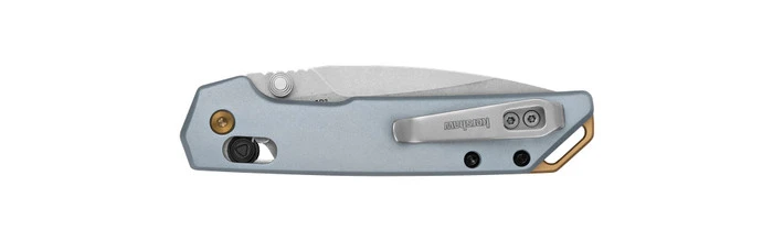Kershaw Mini Iridium Folding Knife Ice Blue Aluminum Handle D2 Plain Edge Stonewash Finish KS2051 2 Kershaw Mini Iridium Folding Knife Ice Blue Aluminum Handle D2 Plain Edge Stonewash Finish KS2051 - Image 2