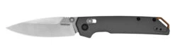 Kershaw Iridium Folding Knife Gray Aluminum Handle D2 Spear Point Plain Edge KS2038