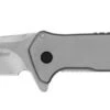 Kershaw Outcome Folding Knife Silver Stainless Steel Handle 8Cr13MoV Clip Point Plain Edge Stonewash Finish 2044