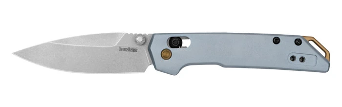 Kershaw Mini Iridium Folding Knife Ice Blue Aluminum Handle D2 Plain Edge Stonewash Finish KS2051 1 Kershaw Mini Iridium Folding Knife Ice Blue Aluminum Handle D2 Plain Edge Stonewash Finish KS2051