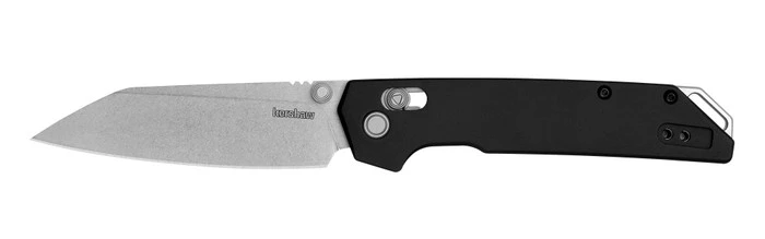 Kershaw Iridium Folding Knife Black Aluminum Handle D2 Reverse Tanto Plain Edge Stonewash Finish 2038R 1 Kershaw Iridium Folding Knife Black Aluminum Handle D2 Reverse Tanto Plain Edge Stonewash Finish 2038R