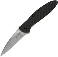 Kershaw Leek Carbon Fiber Handle 154CM Assisted Opening Pocket Knife 1660CF