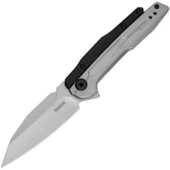 Kershaw Lithium Framelock Folding Knife Black GFN/Stainless Steel Handle 8Cr13MoV Plain Edge Bead Blast Finish KS2049