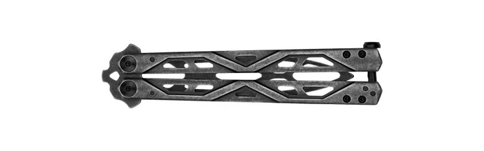 Kershaw Balanza Folding Butterfly Trainer Knife Blackwash Stainless Steel Handle/Blade Drop Point Plain Edge 4950TR 2 Kershaw Balanza Folding Butterfly Trainer Knife Blackwash Stainless Steel Handle/Blade Drop Point Plain Edge 4950TR - Image 2