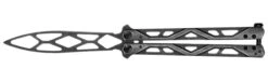 Kershaw Balanza Folding Butterfly Trainer Knife Blackwash Stainless Steel Handle/Blade Drop Point Plain Edge 4950TR