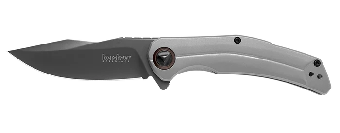 Discontinued Kershaw Believer Assisted Frame Lock Knife Stainless Handle Plain Gray PVD Coated Blade 2070 1 Discontinued Kershaw Believer Assisted Frame Lock Knife Stainless Handle Plain Gray PVD Coated Blade 2070