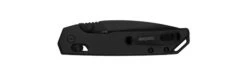 Kershaw Mini Iridium Folding Knife Black Handle D2 Spear Point Plain Black Blade 2051BLK