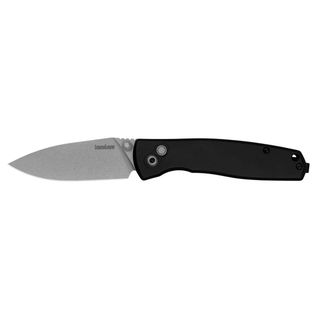 Kershaw Kindred Folding Knife Black Aluminum Handle D2 Spear Point Plain Edge Stonewash Finish 2053 2 Kershaw Kindred Folding Knife Black Aluminum Handle D2 Spear Point Plain Edge Stonewash Finish 2053 - Image 2