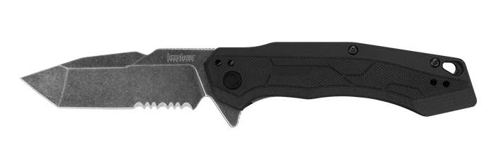 Kershaw Analyst Folding Knife Black Glass Filled Nylon Handle Tanto Partially Serrated Blade 2062ST 1 Kershaw Analyst Folding Knife Black Glass Filled Nylon Handle Tanto Partially Serrated Blade 2062ST