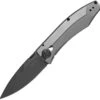 Kershaw Inuendo Frame Lock Knife Gray Stainless Handle Plain Black Blade 3440