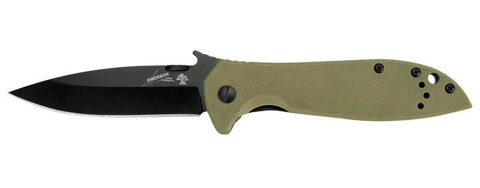 Kershaw Emerson CQC-4K Brown Handle Drop Point Blade Knife W/ Wave 6054BRNBLK 1 Kershaw Emerson CQC-4K Brown Handle Drop Point Blade Knife W/ Wave 6054BRNBLK