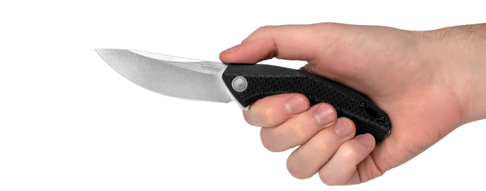 Discontinued Kershaw Tumbler Sub Frame Lock Flipper Knife Black G10 CF Handle Plain D2 SW Blade 4038 3 Discontinued Kershaw Tumbler Sub Frame Lock Flipper Knife Black G10 CF Handle Plain D2 SW Blade 4038 - Image 3