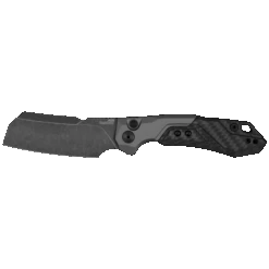 Kershaw Launch 14 Auto Knife Silver/Black Aluminum/Carbon Fiber Handle CPM 154 Cleaver Plain Black Blade KS7850