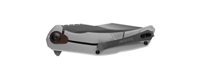 Discontinued Kershaw Believer Assisted Frame Lock Knife Stainless Handle Plain Gray PVD Coated Blade 2070 2 Discontinued Kershaw Believer Assisted Frame Lock Knife Stainless Handle Plain Gray PVD Coated Blade 2070 - Image 2