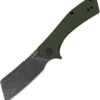 Kershaw Static Framelock Folding Knife Green Micarta Handle D2 Plain Edge Blackwash Finish