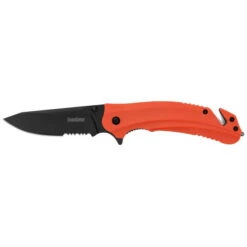 Kershaw Barricade Folding Knife Orange GFN Handle 8Cr13MoV Drop Point Partially Serrated Edge 8650ST