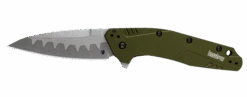 Kershaw Dividend Liner Lock Assisted Knife Olive Alum Handle Composite Blade 1812OLCB