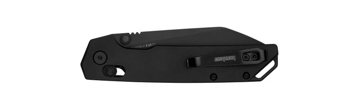 Kershaw Iridium Folding Knife Black Aluminum Handle D2 Reverse Tanto Plain Black Blade 2038RBLK 3 Kershaw Iridium Folding Knife Black Aluminum Handle D2 Reverse Tanto Plain Black Blade 2038RBLK - Image 3