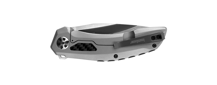 Discontinued Kershaw Norad Frame Lock Flipper Knife Stainless W/ CF Handle Plain D2 Blade 5510 4 Discontinued Kershaw Norad Frame Lock Flipper Knife Stainless W/ CF Handle Plain D2 Blade 5510 - Image 4