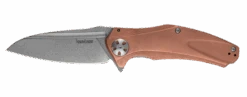 Discontinued Kershaw Natrix XL Sub-Frame Lock Knife Copper Handle Plain D2 Edge 7008CU