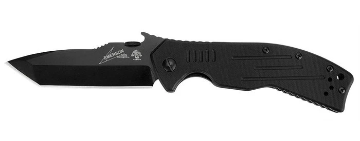 Kershaw Emerson CQC-8K Black G10 Handle Black Tanto Blade Knife W/ Wave 6044TBLK 1 Kershaw Emerson CQC-8K Black G10 Handle Black Tanto Blade Knife W/ Wave 6044TBLK