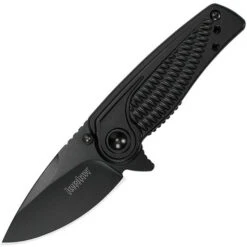 Kershaw Spoke Assisted Knife Black Steel Handle Black Plain Edge 1313BLK