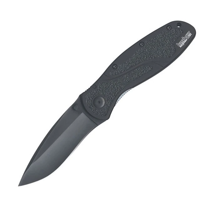 Kershaw KO Blur Liner Lock Knife Black Aluminum Handle Plain Black Blade 1670BLK 1 Kershaw KO Blur Liner Lock Knife Black Aluminum Handle Plain Black Blade 1670BLK