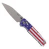 Kershaw Bel Air Folding Knife USA Aluminum Pattern Handle Stonewashed MagnaCut Reverse Tanto Blade 6105USA