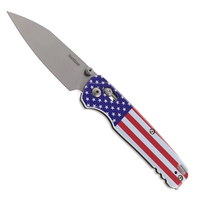 Kershaw Bel Air Folding Knife USA Aluminum Pattern Handle Stonewashed MagnaCut Reverse Tanto Blade 6105USA 1 Kershaw Bel Air Folding Knife USA Aluminum Pattern Handle Stonewashed MagnaCut Reverse Tanto Blade 6105USA