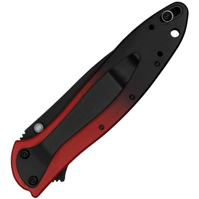 Kershaw Leek Linerlock Folding Knife Red/Black Aluminum Handle MagnaCut Plain Black Blade 1660GRDBLK 2 Kershaw Leek Linerlock Folding Knife Red/Black Aluminum Handle MagnaCut Plain Black Blade 1660GRDBLK - Image 2