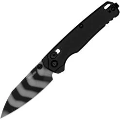 Kershaw Bel Air Folding Knife Black Aluminum Handle Magnacut Plain Edge Tiger Stripe Camo Finish KS6105TS
