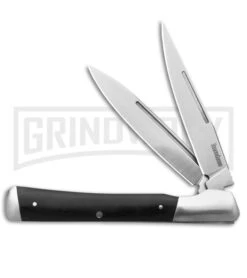 Kershaw Allegory Black Canvas Micarta Slip Joint Knife - Satin Plain