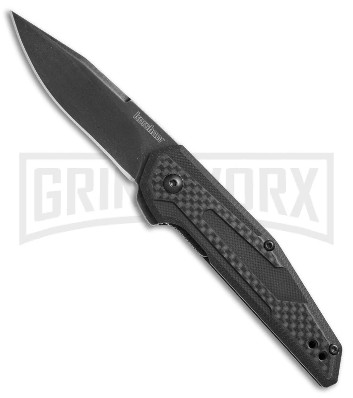 Kershaw Anso Fraxion Liner Lock Knife Carbon Fiber/G-10 BlackWash Clip Point 1 Kershaw Anso Fraxion Liner Lock Knife Carbon Fiber/G-10 BlackWash Clip Point