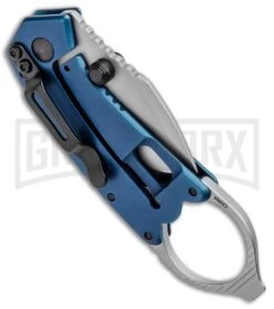Kershaw Antic Frame Lock Knife Blue - 1.75" Bead Blast Drop Point 7 Kershaw Antic Frame Lock Knife Blue - 1.75" Bead Blast Drop Point -Grind worx Kershaw Antic FL Blue BB 8710 BHQ 94064 jr side large 1