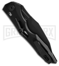Kershaw Launch 13 Black Aluminum Automatic Knife - Black Plain 5 Kershaw Launch 13 Black Aluminum Automatic Knife - Black Plain -Grind worx Kershaw Auto Launch 13 Button Lock BHQ 191191 td side 2b large