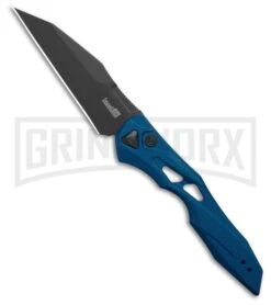 Kershaw Launch 13 Blue Aluminum Automatic Knife- Black Plain