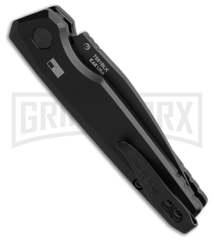 Kershaw Launch 18 Black Aluminum Automatic Knife - Black Plain 2 Kershaw Launch 18 Black Aluminum Automatic Knife - Black Plain - Image 2