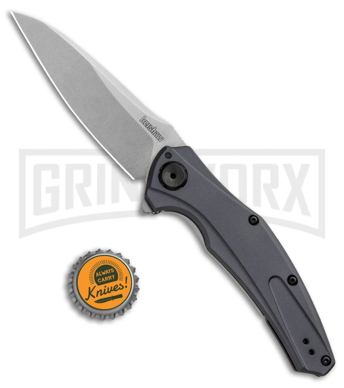 Kershaw Bareknuckle Sub Frame Lock Knife Gray Aluminum Stonewash 4 Kershaw Bareknuckle Sub Frame Lock Knife Gray Aluminum Stonewash - Image 4