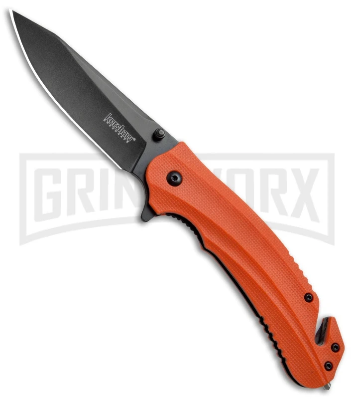 Kershaw Barricade Assisted Opening Knife Orange GFN Black Oxide 8650 1 Kershaw Barricade Assisted Opening Knife Orange GFN Black Oxide 8650