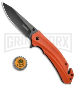 Kershaw Barricade Assisted Opening Knife Orange GFN Black Oxide 8650 7 Kershaw Barricade Assisted Opening Knife Orange GFN Black Oxide 8650 -Grind worx Kershaw Barricade Orange GFN Black Oxide 8650 BHQ 52197 jr bottlecap 2 large