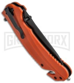 Kershaw Barricade Assisted Opening Knife Orange GFN Black Oxide 8650 6 Kershaw Barricade Assisted Opening Knife Orange GFN Black Oxide 8650 -Grind worx Kershaw Barricade Orange GFN Black Oxide 8650 BHQ 52197 jr side large