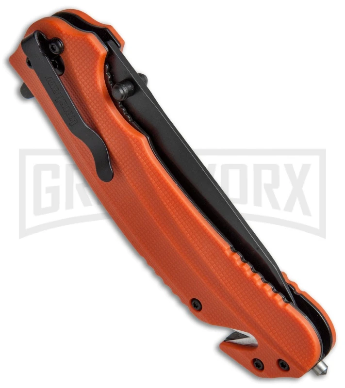 Kershaw Barricade Assisted Opening Knife Orange GFN Black Oxide 8650 3 Kershaw Barricade Assisted Opening Knife Orange GFN Black Oxide 8650 - Image 3