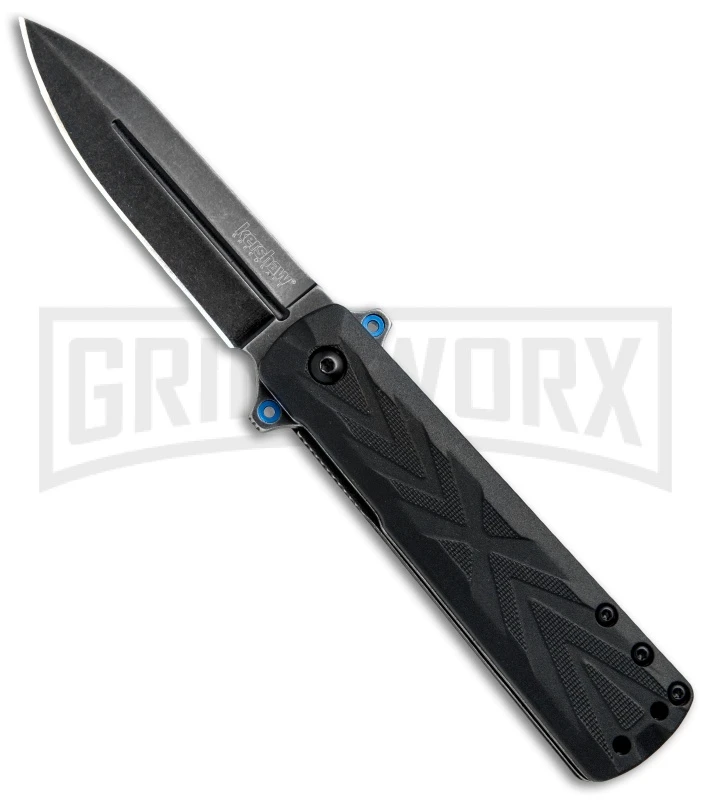 Kershaw Barstow Assisted Opening Knife Black GFN BlackWash Dagger 1 Kershaw Barstow Assisted Opening Knife Black GFN BlackWash Dagger